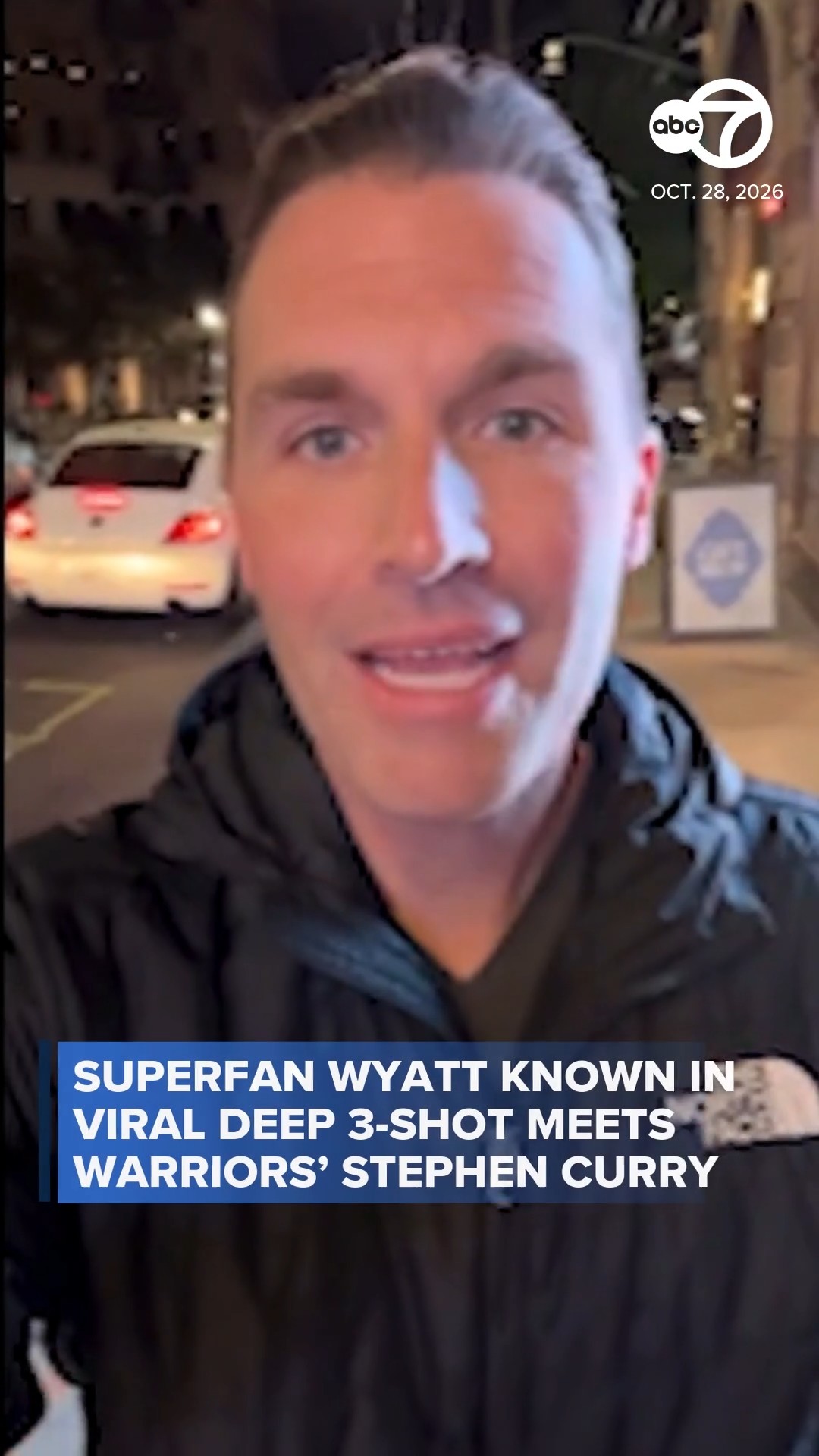 Superfan Wyatt known in viral deep 3-shot meets Stephen Curry