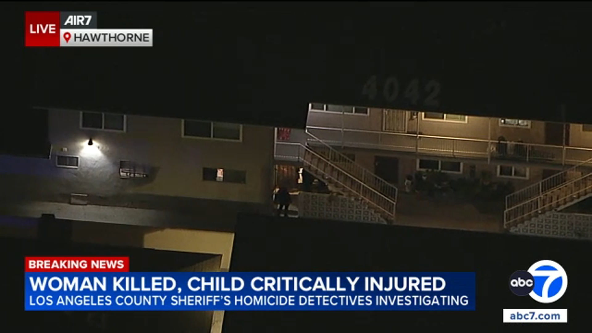 Woman killed, child critically injured in Hawthorne