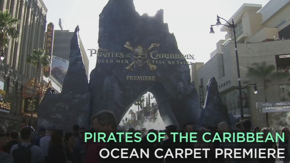 'Pirates of the Caribbean' ocean carpet premiere