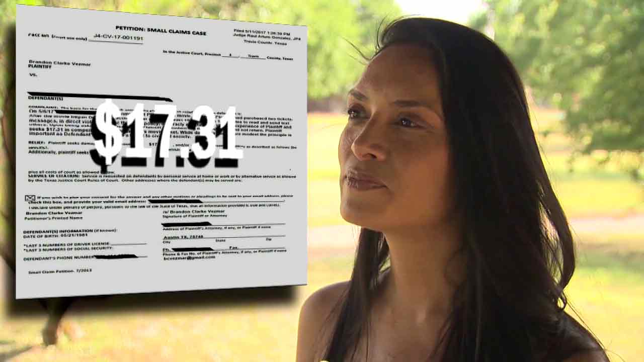 Man sues woman because she texted during movie date