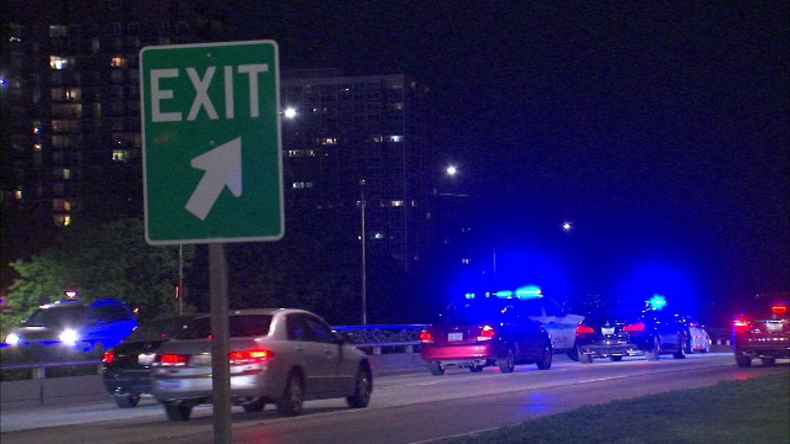 Pedestrian struck by car on Lake Shore Drive near Irving Park Road exit ...