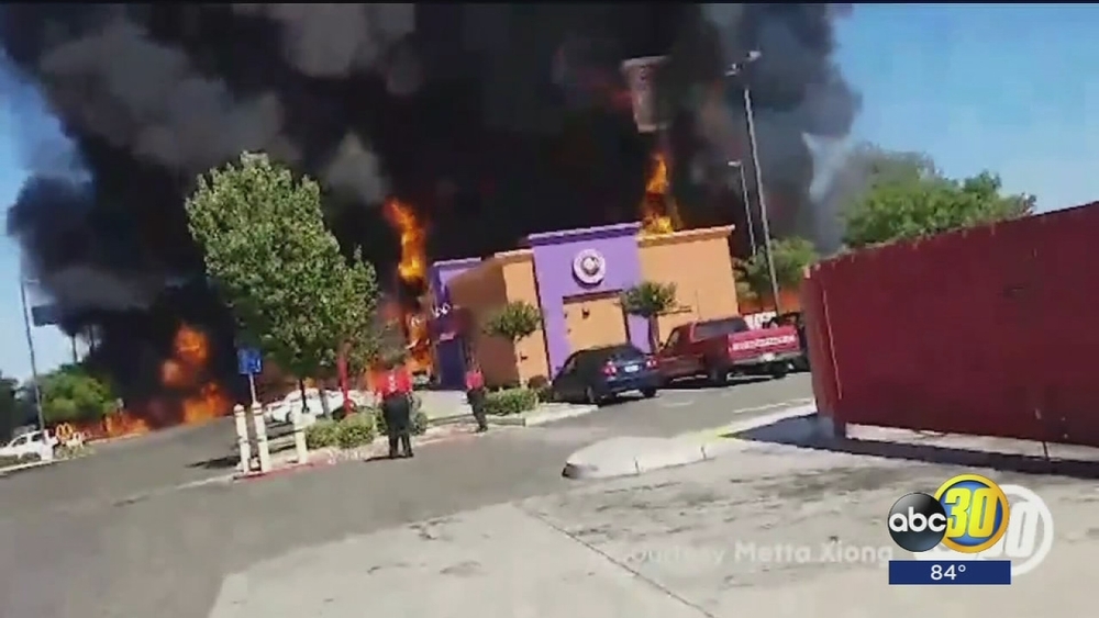Overturned tanker causes massive fire in Atwater, driver dies at the scene