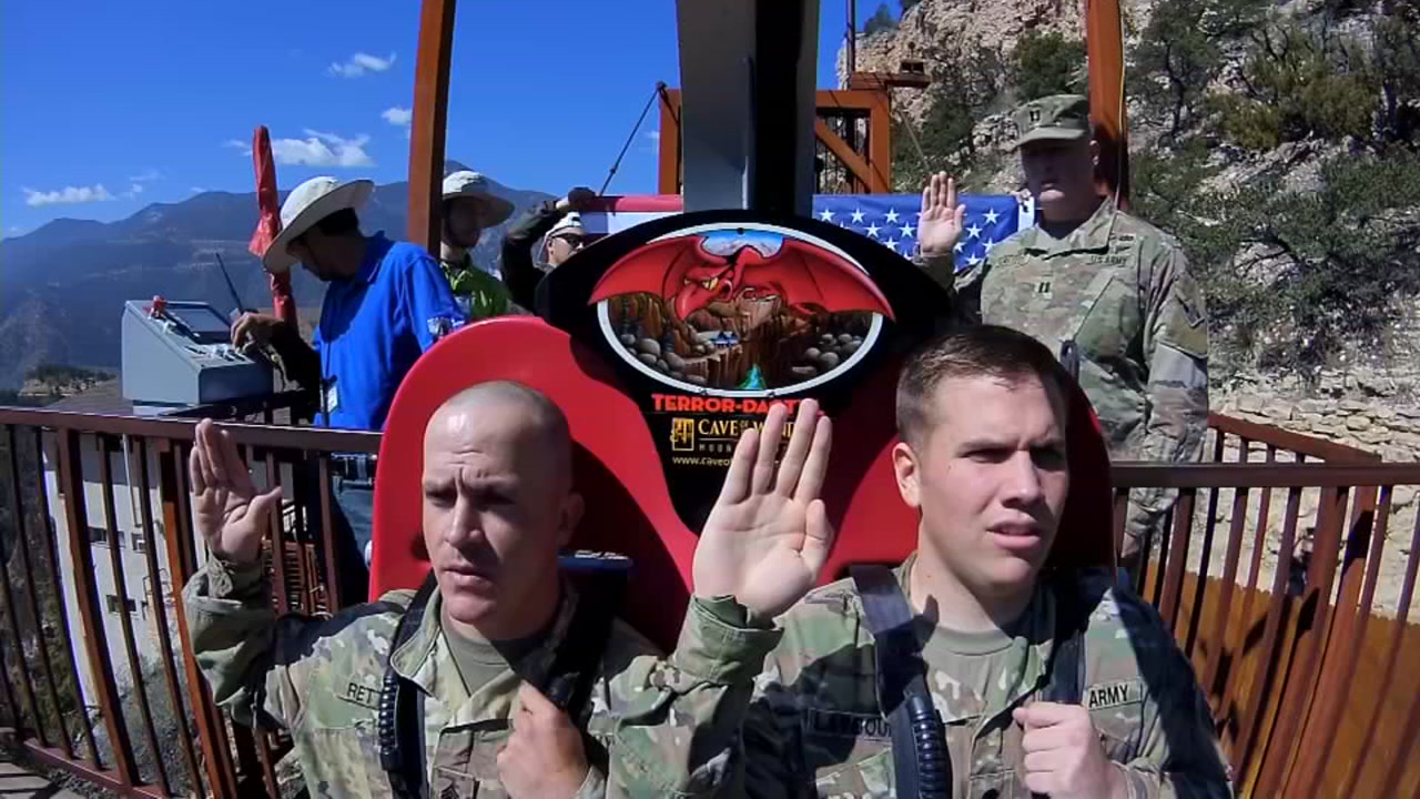 Colorado soldiers reenlist in the Army on free-fall ride at