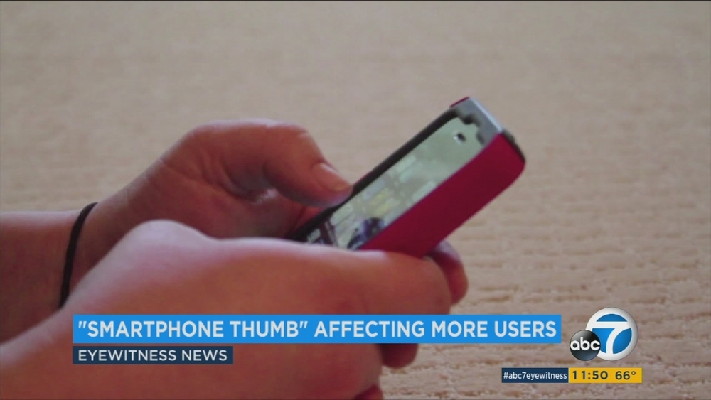 Doctors seeing more cases of 'smartphone thumb'