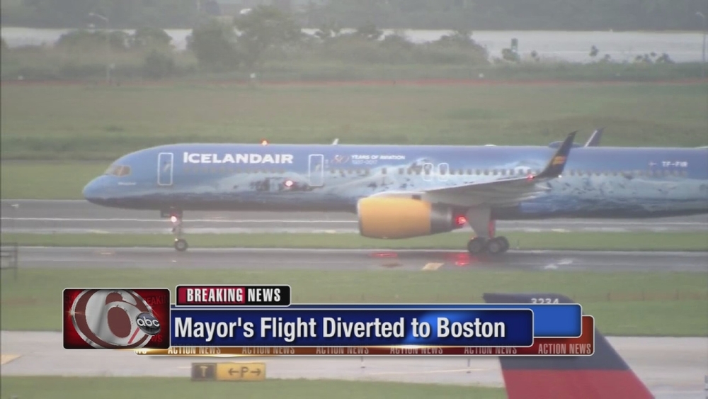 Mayor's Iceland flight diverted