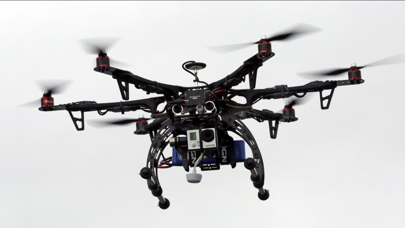 In this Feb. 13, 2014, file photo, a drone is demonstrated in Brigham City, Utah.