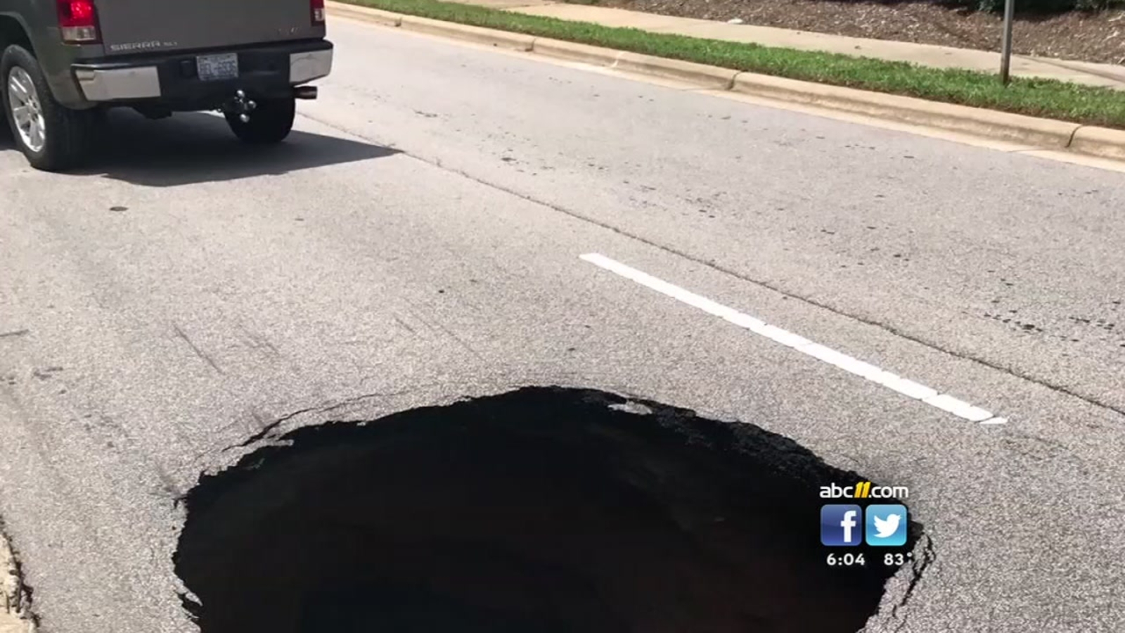 Motorists had close calls with Millbrook Road collapse ABC11 Raleigh