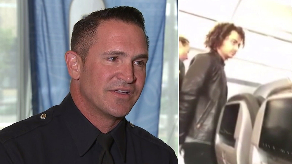 LAPD officer recounts helping subdue unruly man on LAX flight