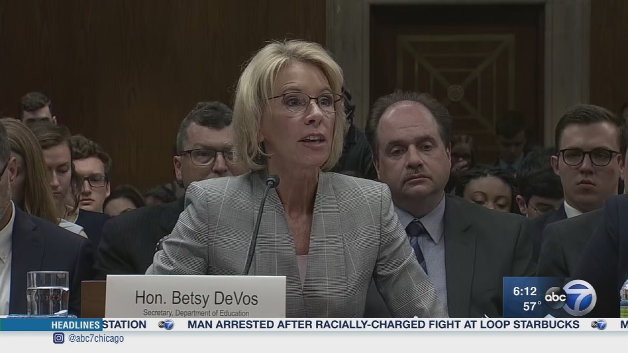 DeVos clashes with Durbin on education budget