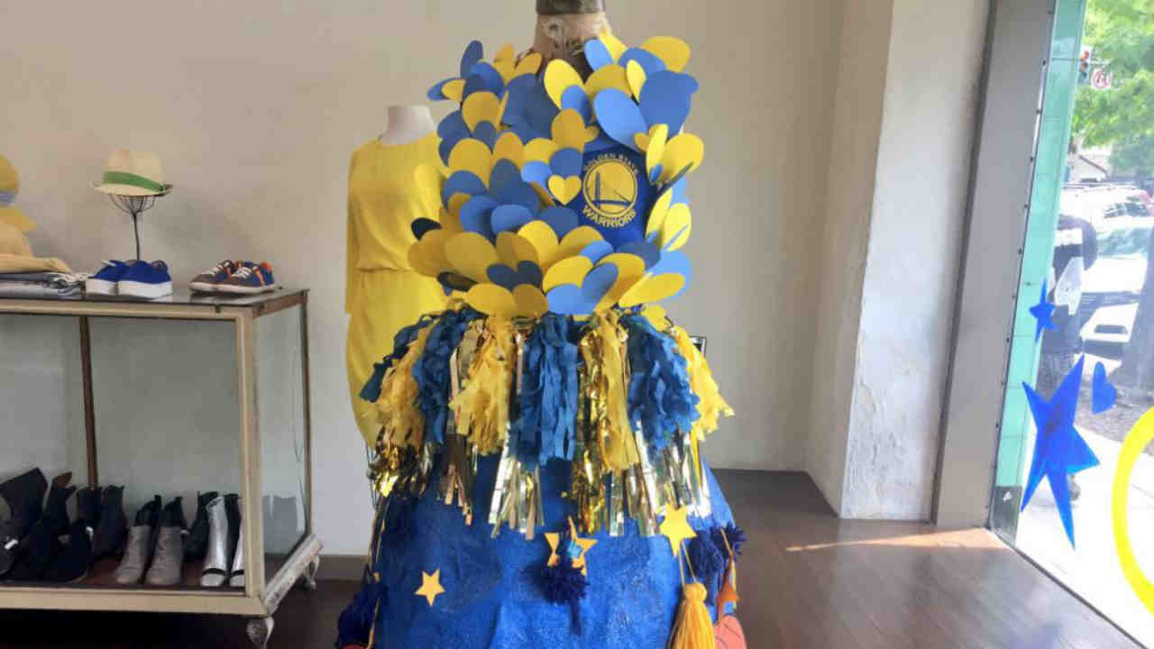 slim fit dress slacks Golden State Basketball Sequin Dress