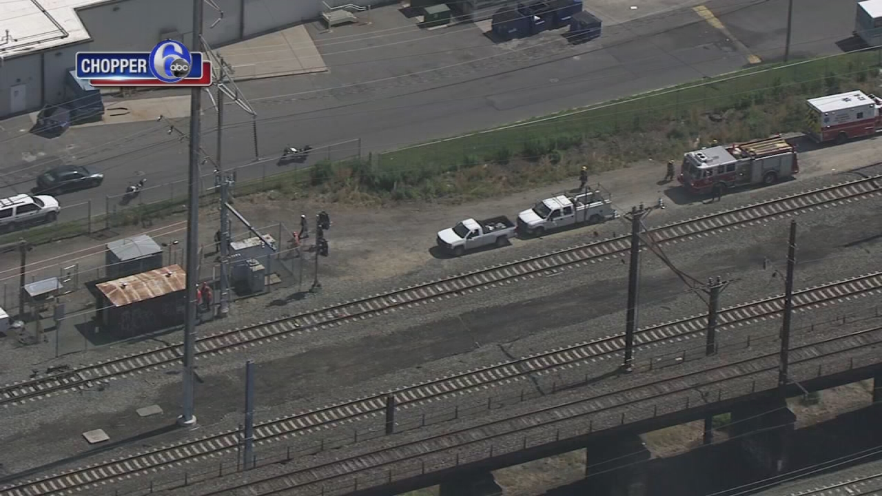 Worker shocked along tracks