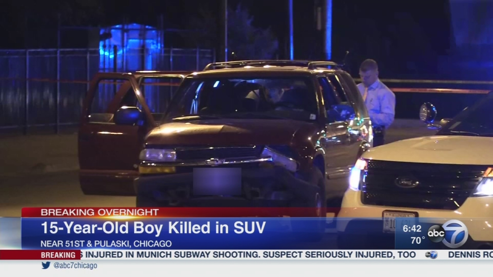 Boy, 15, fatally shot in backseat of SUV on Southwest Side - ABC7 Chicago