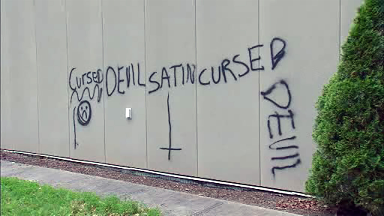 Church in Nassau County spray painted with satanic messages