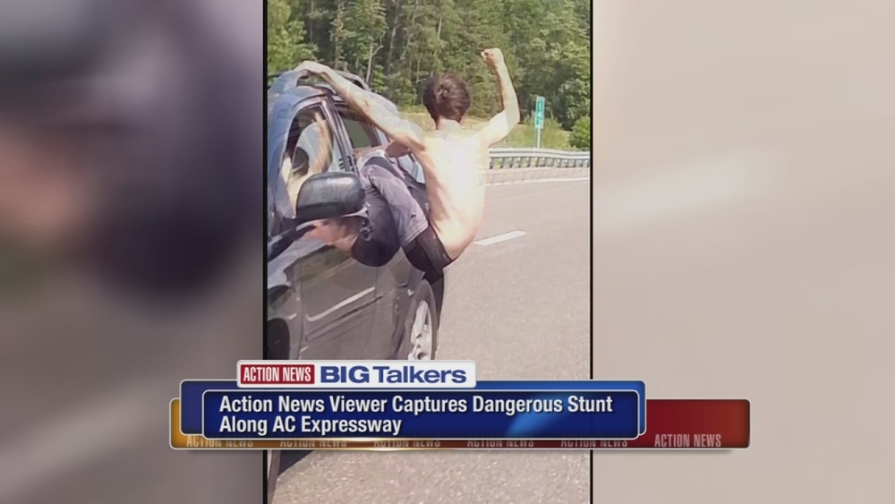 Dangerous driving stunt caught on camera along Atlantic City Expressway