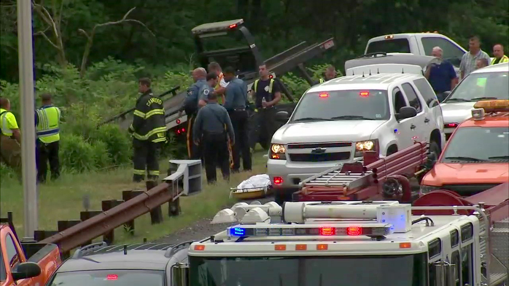 At least 1 dead after car goes in river off Garden State Parkway