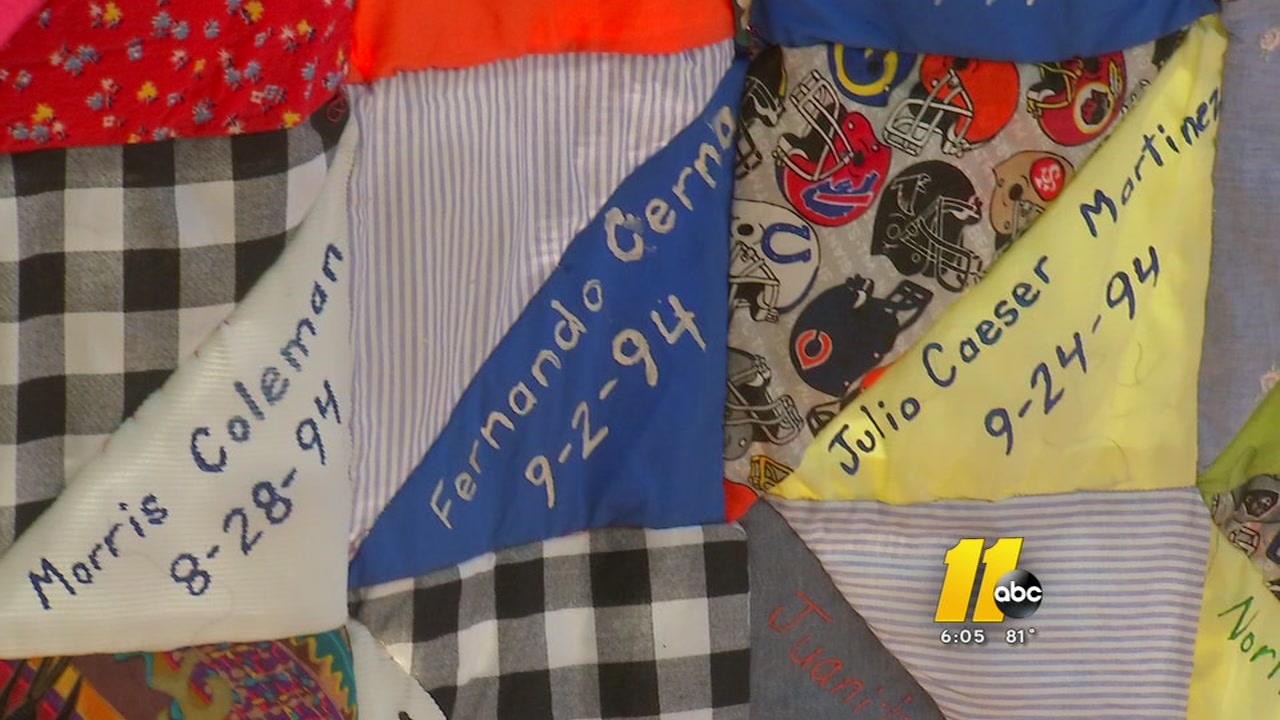 Homemade quilt holds names of Durham murder victims