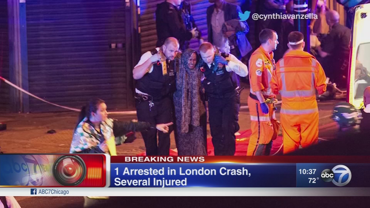 1 arrested after London crash near mosque