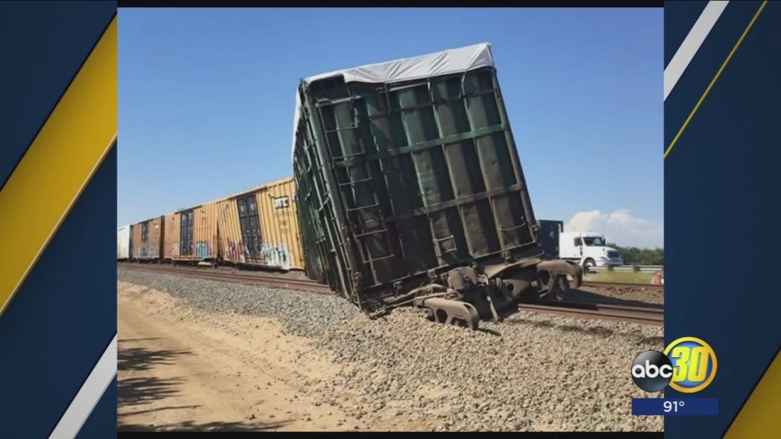 Train derails near Earlimart, causes traffic jam ABC30 Fresno