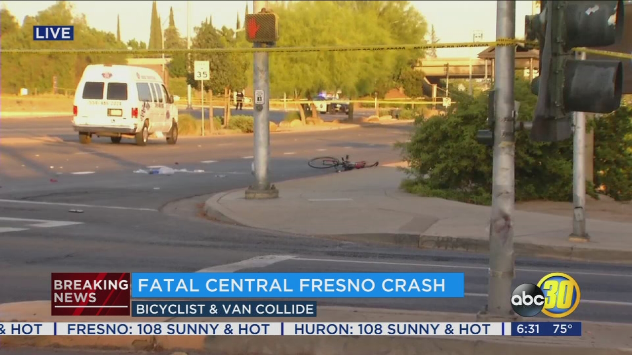 Man on motorized bicycle killed after colliding with van