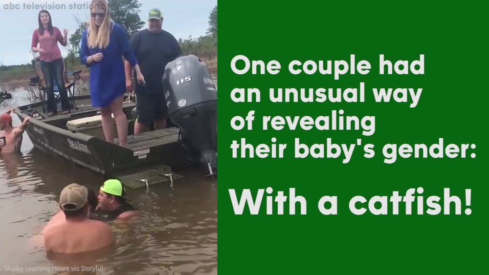 Couple uses catfish to reveal baby's gender