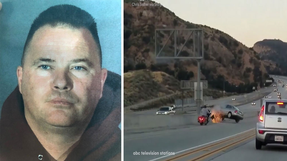Motorcyclist kicks car, triggers chain-reaction crash on 14 Freeway in Santa Clarita