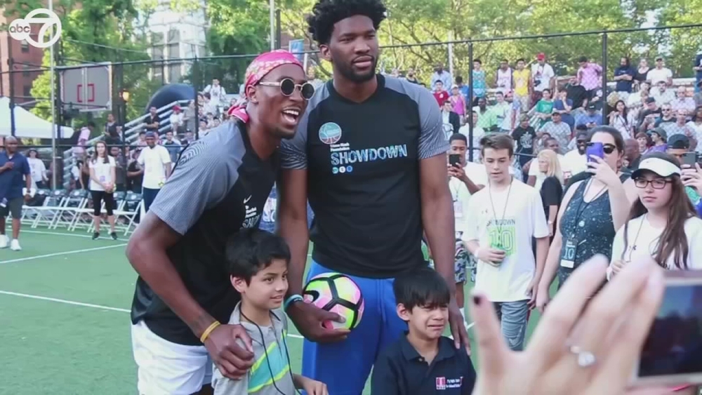 NBA, soccer stars compete in charity soccer match in New York City