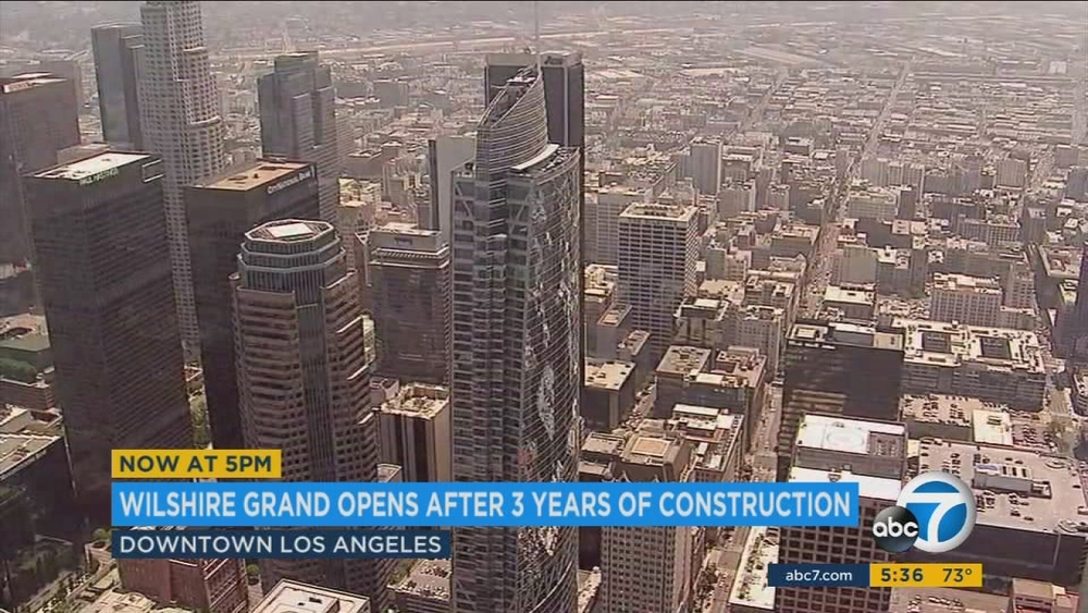 The towering Wilshire Grand opens in downtown LA