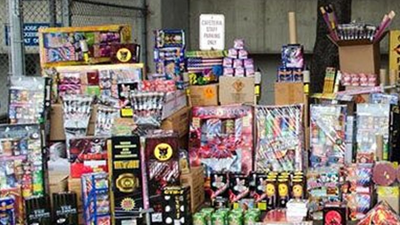 San Jose police seize 'extraordinary' 2,700 pounds of illegal fireworks