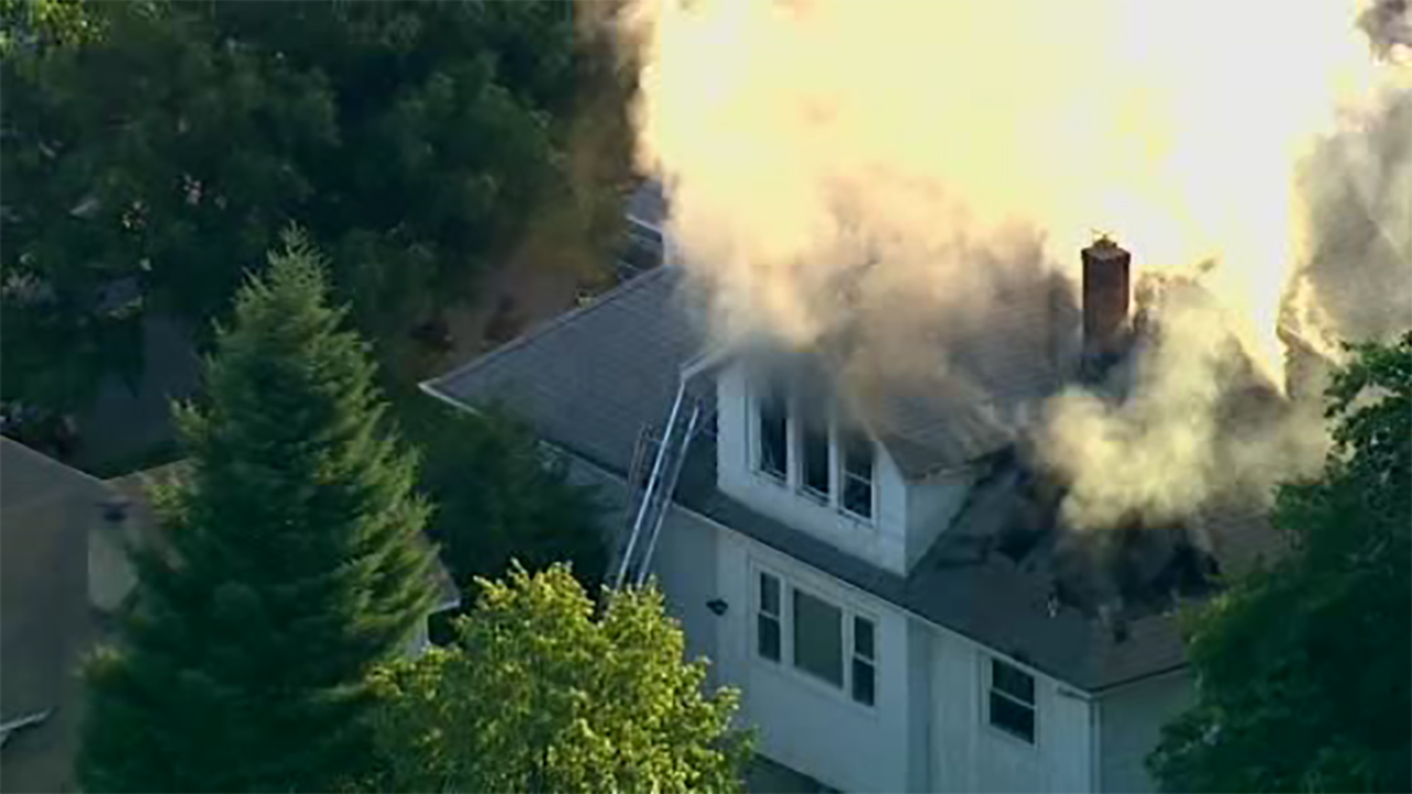 Firefighters battle 2-alarm house fire in Clifton, New Jersey