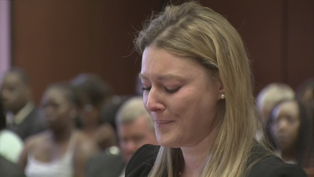 Raw video: Widow in Short Hills Mall murder speaks