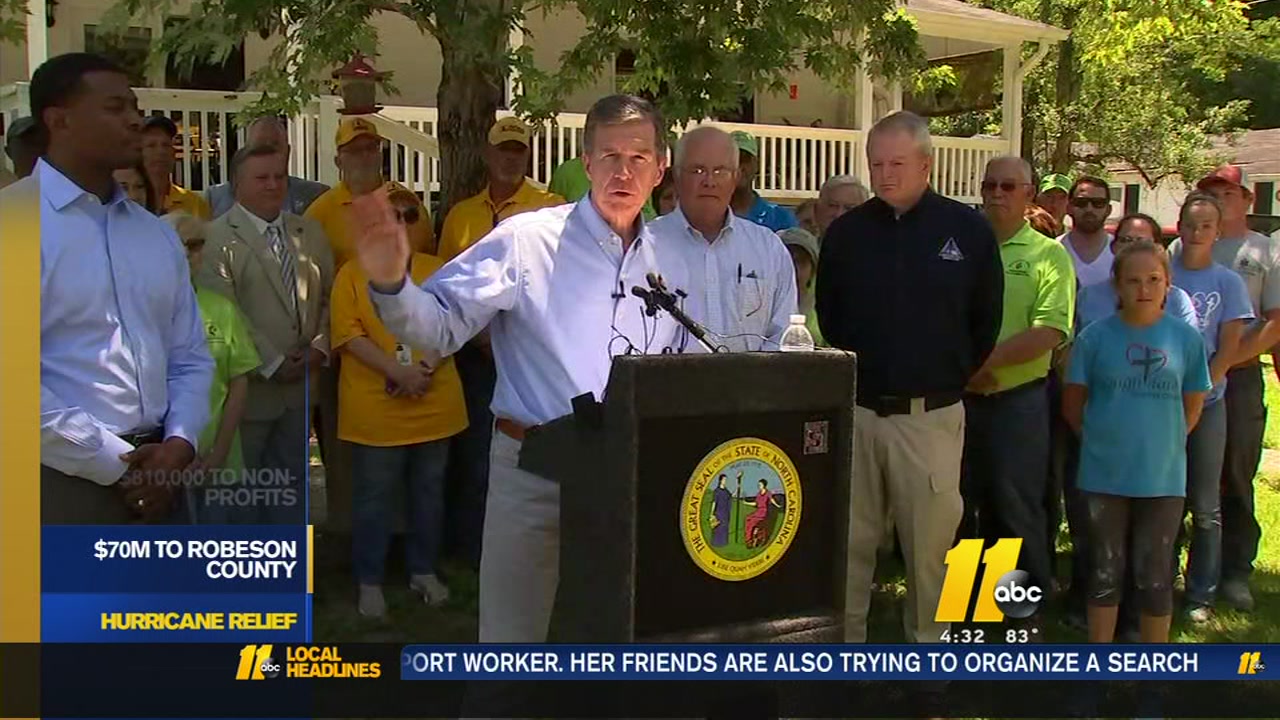 Governor Cooper announces new Hurricane Matthew relief