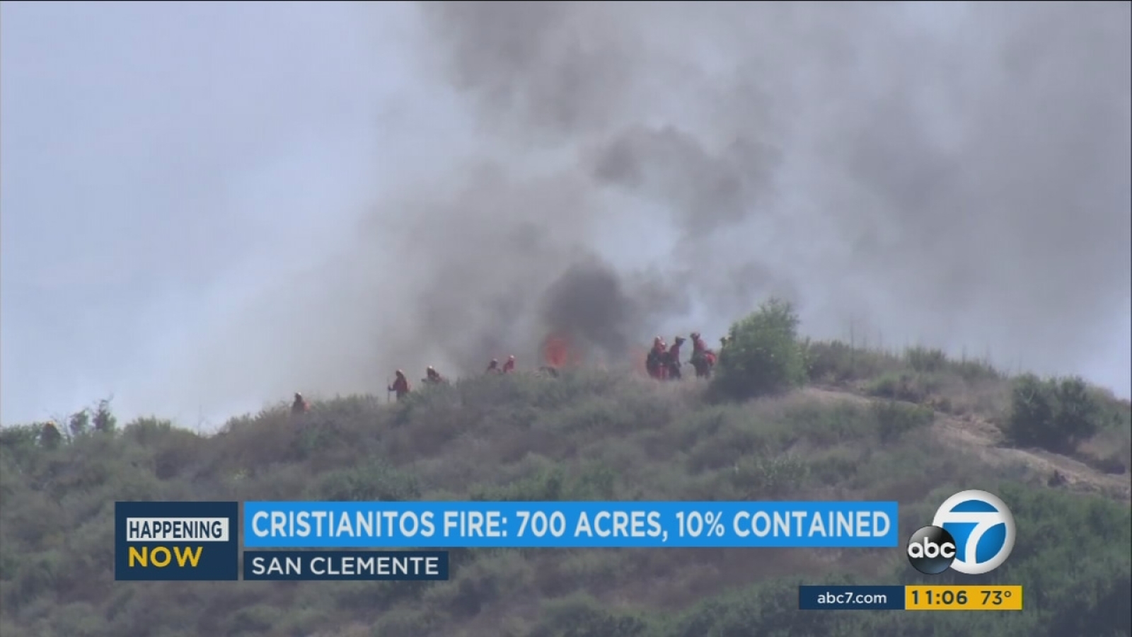 Cristianitos Fire chars 760 acres at Camp Pendleton; firefighters reach ...