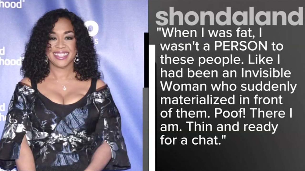 Shonda Rhimes writes essay on weight loss