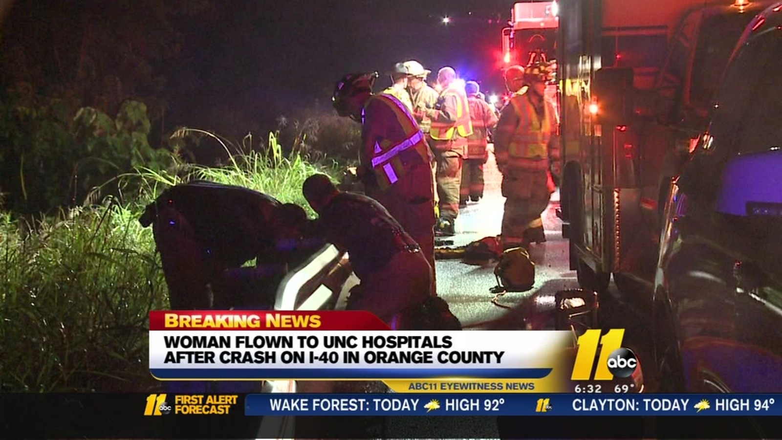 Woman flown to hospital after crash on I-40 in Orange County - ABC11 ...
