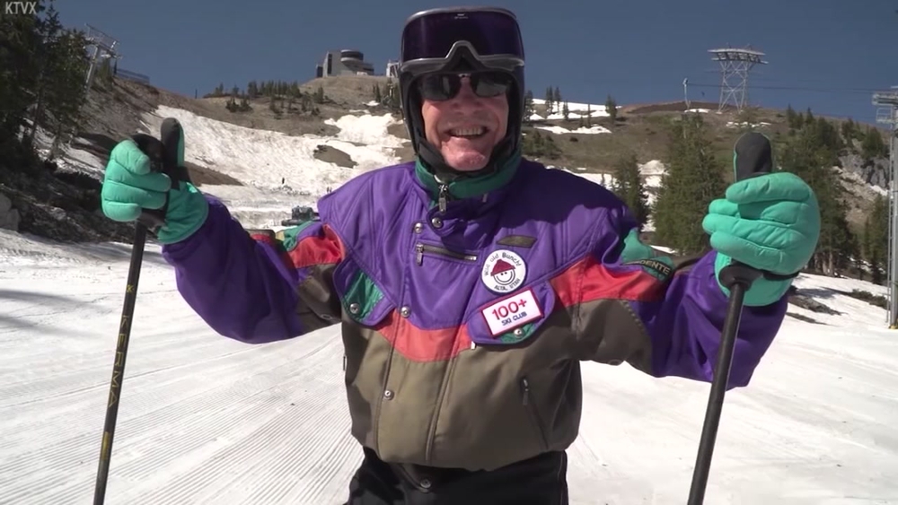 Skier celebrates 100th birthday on the slopes