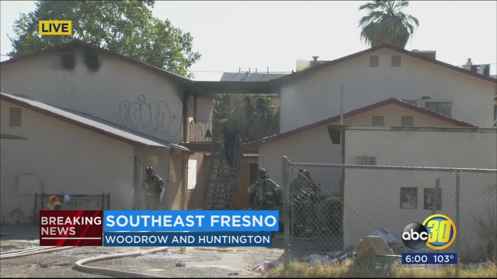 Firefighters battle blaze at abandoned apartment complex in Southeast ...