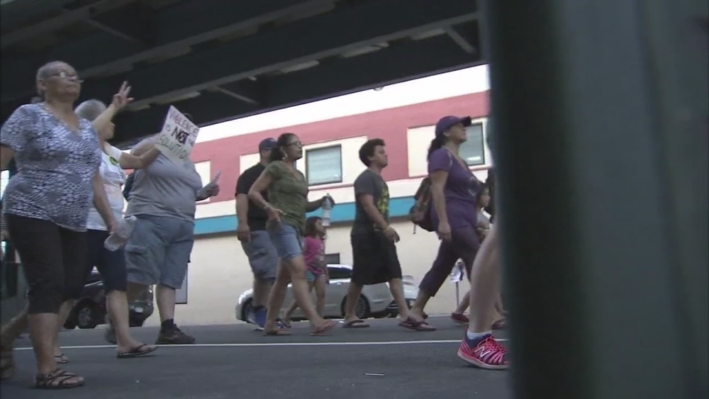 Residents rally to stop the violence in Frankford