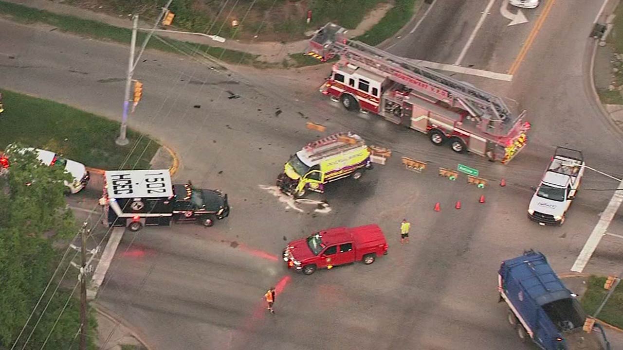 Crashing involving fire truck in NW Harris County