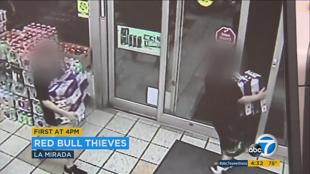 Couple use kids to steal Red Bull from La Mirada ampm