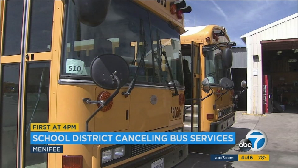 Menifee School District canceling bus services 