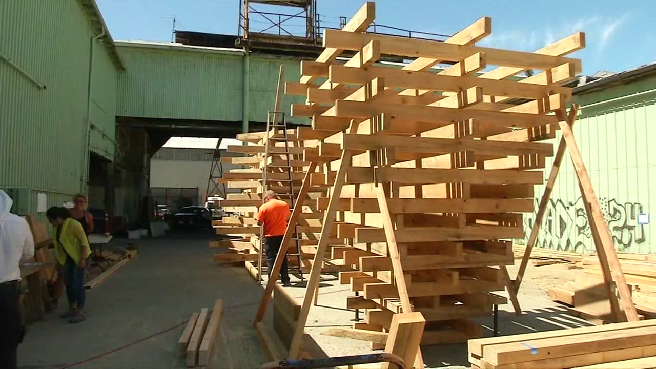 PG&E donates trees for Burning Man temple being built in Oakland