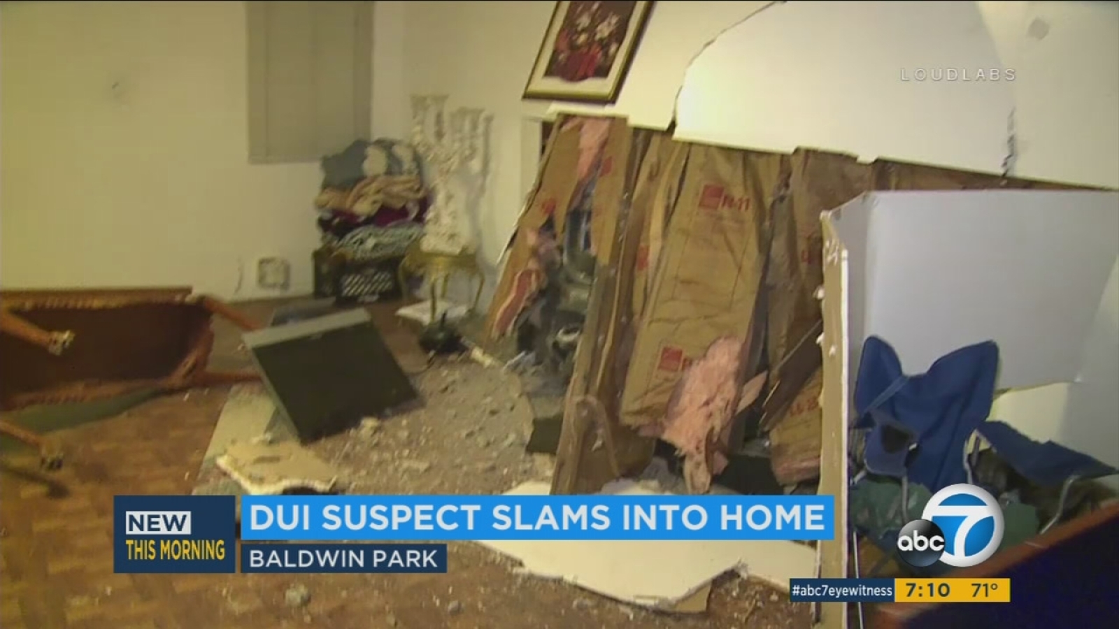 Alleged DUI driver slams into cars, Baldwin Park home - ABC7 Los Angeles