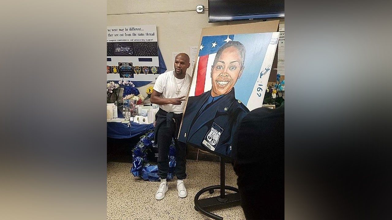 Floyd Mayweather, Jr. pays respects ro slain NYPD officer Miosotis Familia