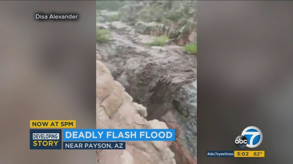 Arizona flash flood at swimming hole kills 7; more missing