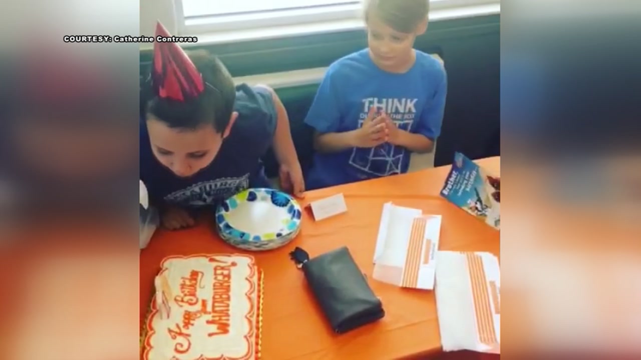 Whataburger throws birthday party for boy with autism