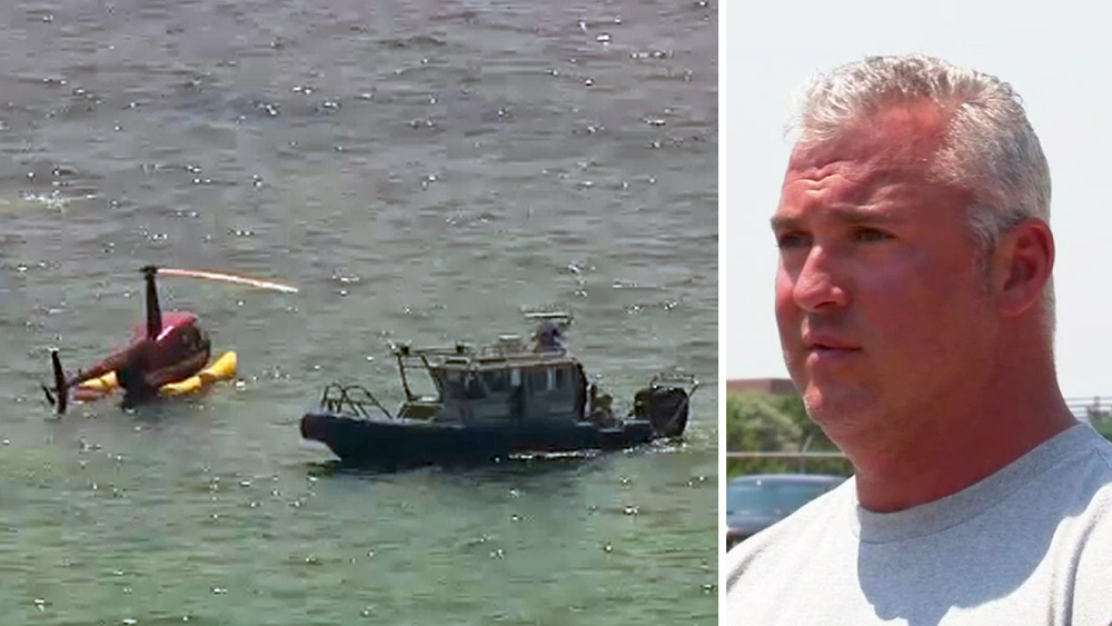 Two rescued after helicopter crashes in the waters off Gilgo Beach