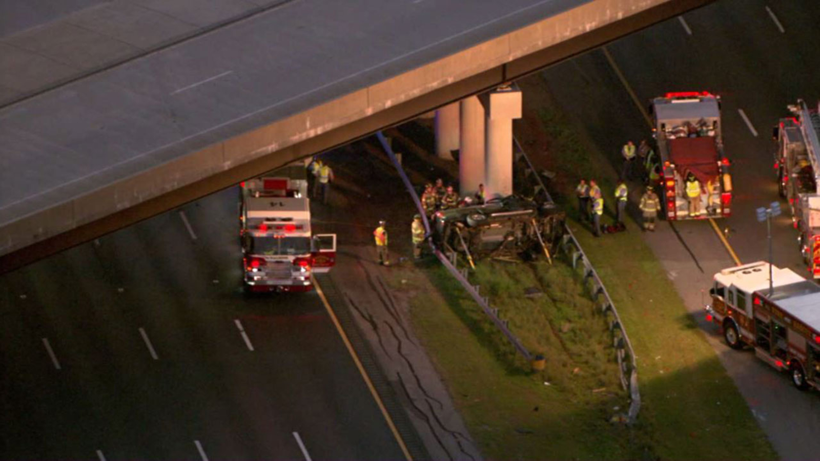 Teen killed after crashing into bridge along I540 in
