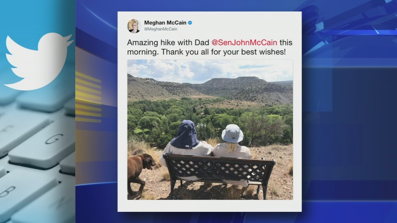 Senator John McCain enjoys time with daughter after being diagnosed with brain cancer