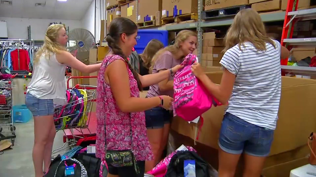 Teen spends birthday stuffing backpacks for kids in need