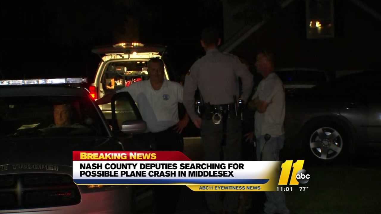 Authorities search for possible plane down in Nash County